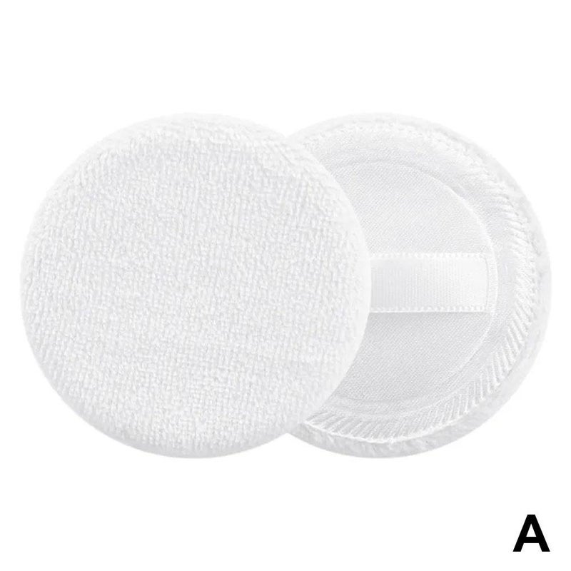 Round satin pressed ribbon dry powder puff, studio powder puff, loose powder puff, makeup tool, hook-shaped powder puff